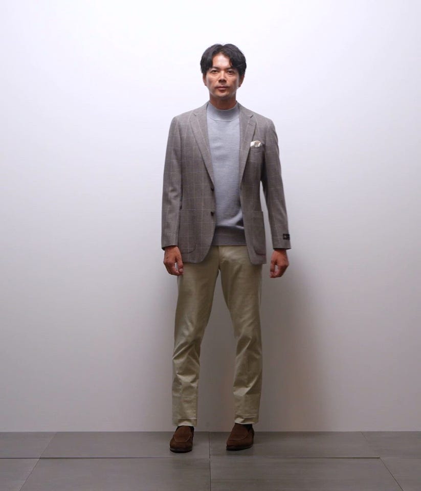 TG di Fabio カシミヤ混チェック ジャケット(85196253-2025