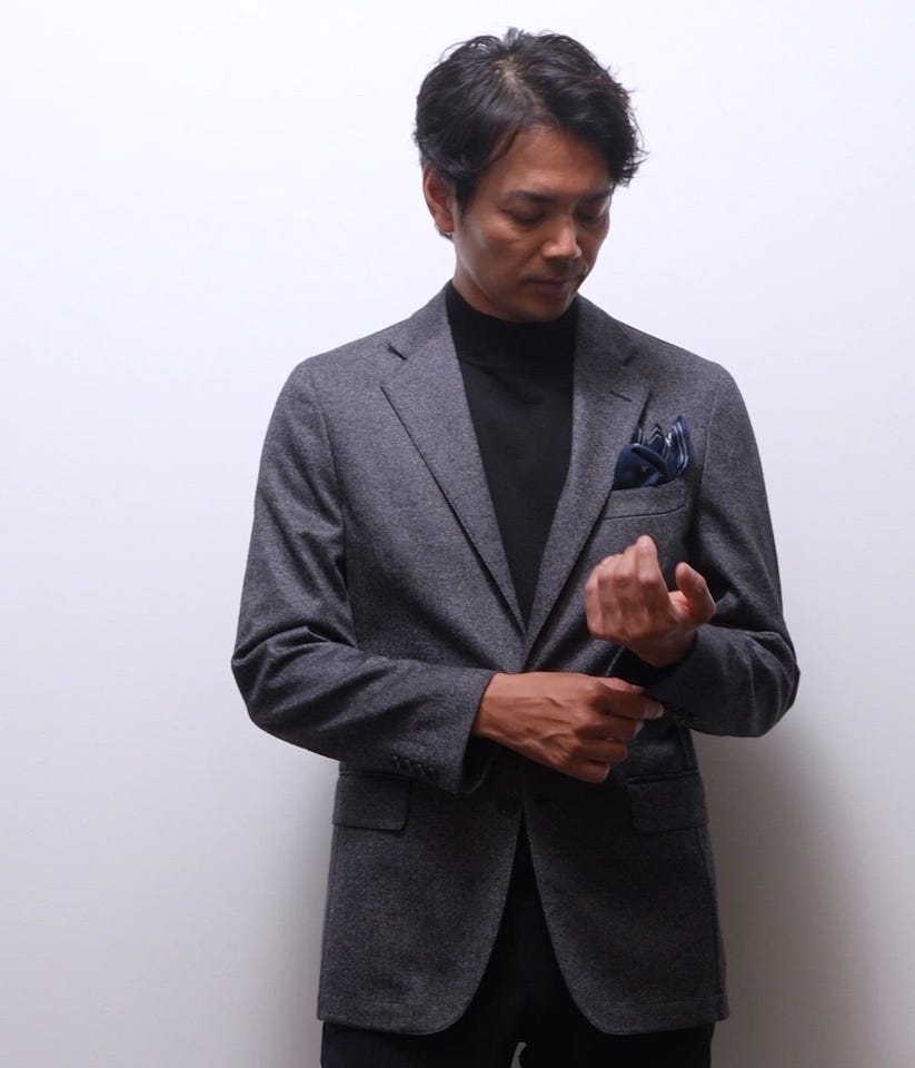 ストレッチ】MOVING COMFORT ヘリンボーンジャージー ジャケット