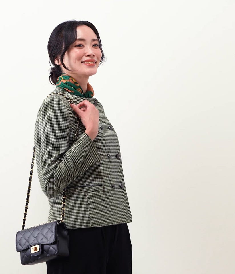 カラーインブロック ダブルブレストジャケット(51116153-2025