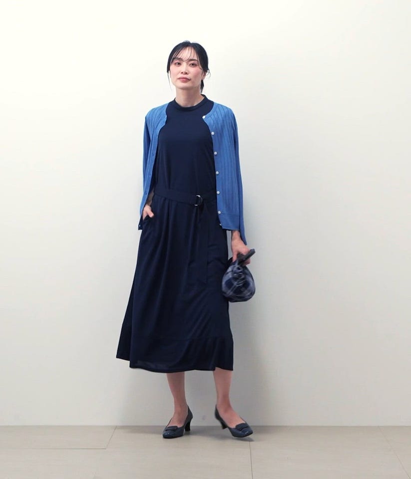 青ワンピース2880 WEB限定】SHIPS any:〈洗濯機可能〉ダブルクロス Aライン シャツ