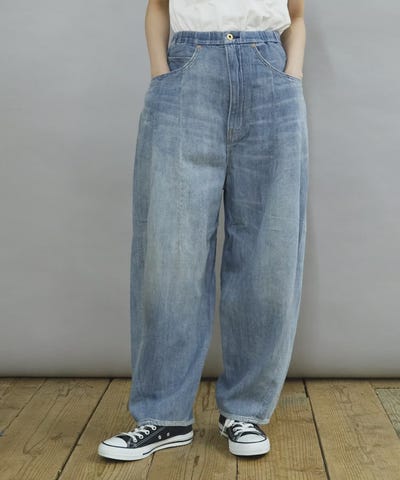 R4195 コックさんの5ポケットパンツ(M デニムインディゴブルー