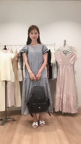 スカラップ ネック アイレット ニット ワンピース le reve vaniller 全
