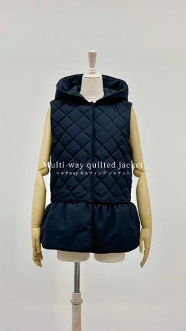 マルチway キルティング ジャケット HUIT bouquet ネイビー CLEARANCE-SALE マルチway キルティング ジャケット HUIT 全3色