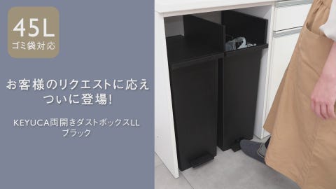 KEYUCA両開きダストボックス LL（42L） ゴミ箱|KEYUCA(ケユカ